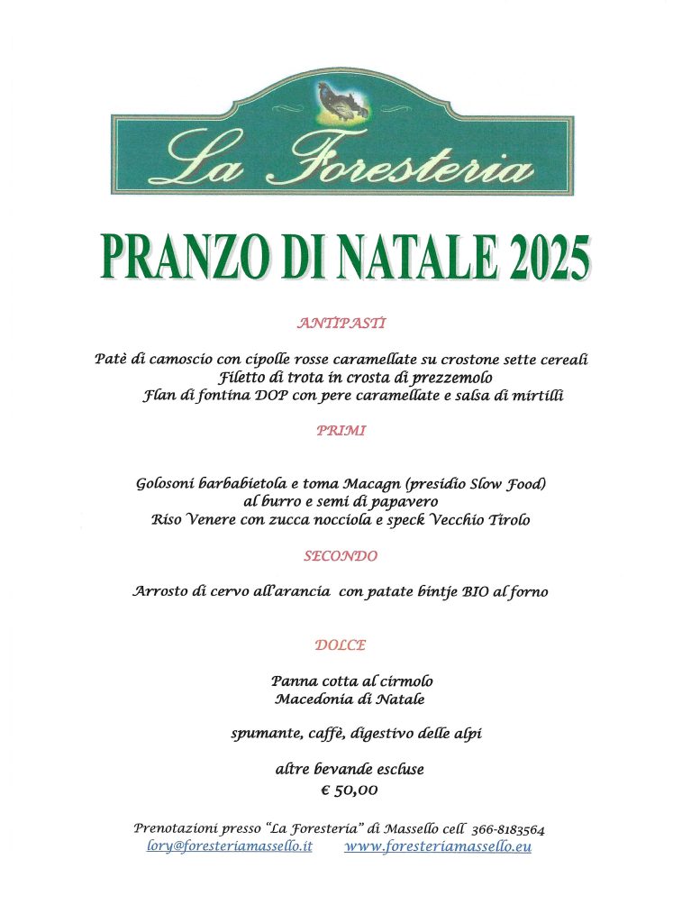 Menù di Natale 2025